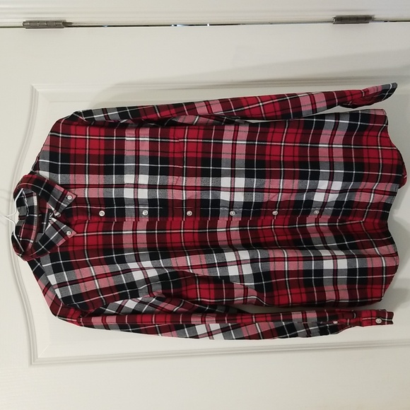 Chaps Long Sleeve Button Down Flannel Shirt - Picture 1 of 8